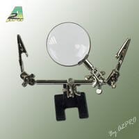 Support multidirectionnel avec 2 pinces et loupe 60mm