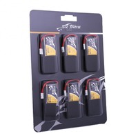 Pack de 6 Lipos 350mAh 30C 1S avec prise Molex