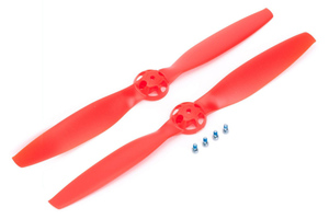 Kit 2 Paires d'hélices rouges Anti Horaire pour 350 QX Blade