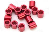 Entretoise Aluminium M3 X 3.5 rouge Diatone (x10)