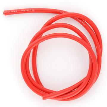 Cable 10AWG Rouge (5.27mm²) silicone super souple - 1m