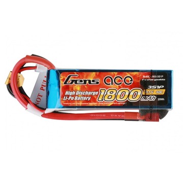 Gens ace1800mAh 11.1V 40C 3S1P Dean-T