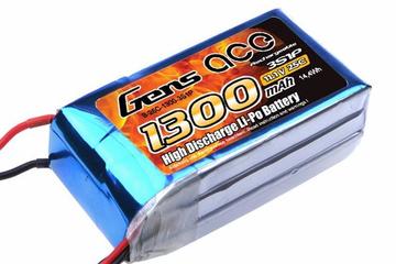 Lipo 1300mAh 11.1V 25C 3S1P Gens ace