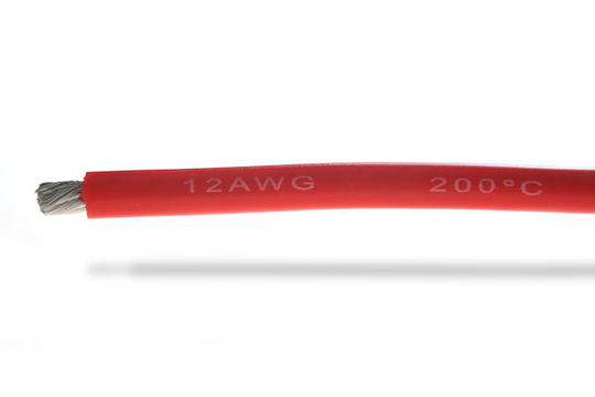 Cable 12AWG Rouge (3.58mm²) silicone super souple - 1m