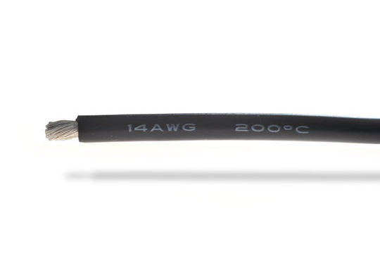 Cable 14AWG noir (2.12mm²) silicone super souple - 1m