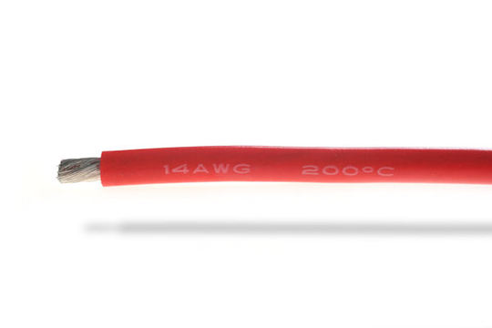 Cable 14AWG Rouge (2.12mm²) silicone super souple - 1m