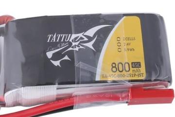 Tattu - 800 mAh 2S 45C - JST plug