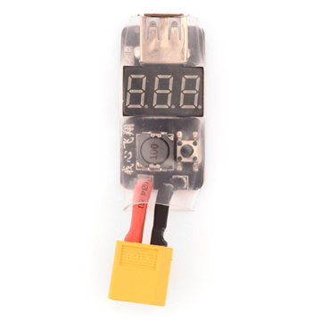 Adaptateur XT60 vers USB 5V avec voltmetre (3A) lipo 2-6S