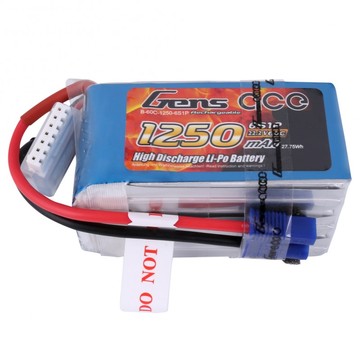 Lipo 1250mAh  22.2V 60C 6S1P Gens Ace