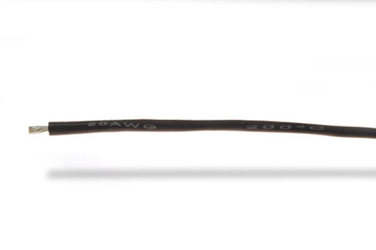 Cable 20AWG Noir (0.50mm²) silicone super souple - 1m