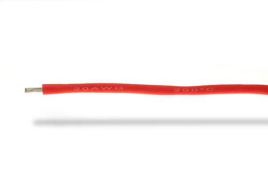 Cable 20AWG Rouge (0.50mm²) silicone super souple - 1m