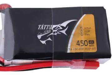 Lipo 450 mAh 3S 45C - JST plug - Tattu