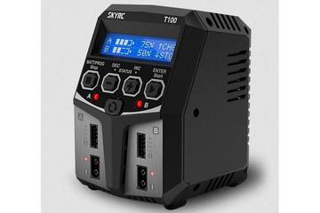 Chargeur T100 Duo AC - LiPo 2-4S 5A 2 x 50W SkyRC