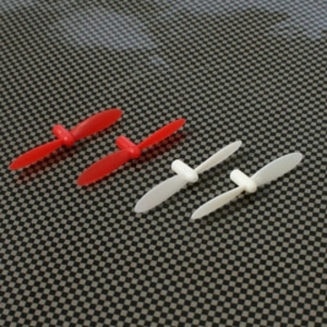 Kit hélices blanches et rouges pour Nano Q4 Hubsan (x4)