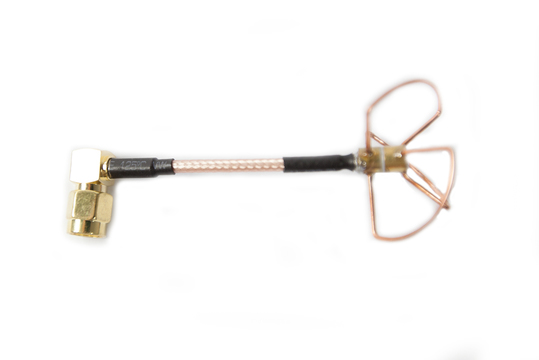 Antenne Cloverleaf Tx 5,8GHz - RP-SMA male coudé 90°