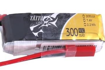 Lipo 300mAh 7.4V 45C 2S Tattu