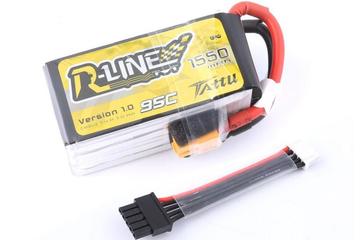 Tattu R-Line 1550mAh 14.8V 95C 4S - Prise équilibrage détachable