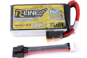 Tattu R-Line 1550mAh HV 100C 4S - V2.0 avec prise équilibrage détachable