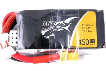 Lipo 450mAh 11.1V 75C 2S XT30 - tattu