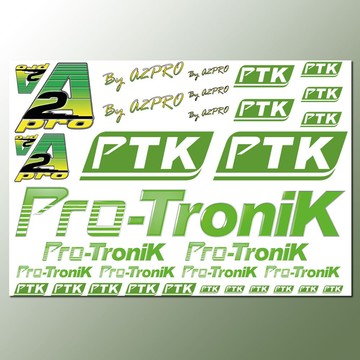 Planche autocollants sticker A2Pro PTK Pro-Tronik