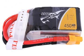 Lipo 450mAh 11.1V 75C 3S XT30 - Tattu