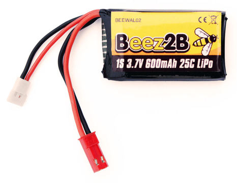 Lipo 1s 3.7V 600mAh 25C Lattrax/Traxax, V120/W100