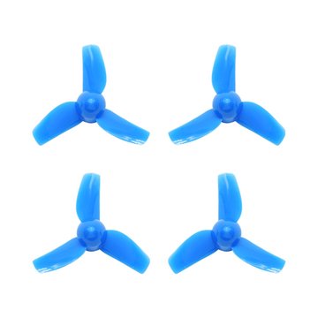 4 Hélices tripales Bleu 31mm pour Micro drones 65mm