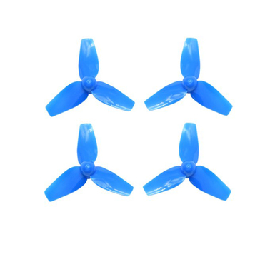 4 Hélices tripales Bleu 40mm pour Micro drones 75mm