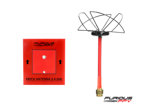 Combo Patch +Antenne Circulaire LHCP 2.4 GHz  SMA  Furious FPV