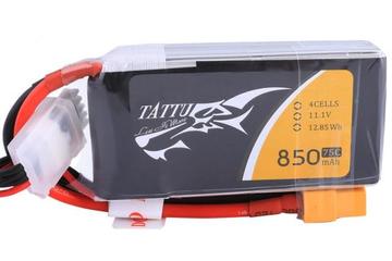 Lipo 850mAh 14.8V 75C 4S XT60 - Tattu