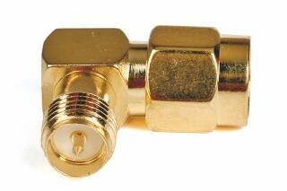 Adaptateur 90° RP-SMA Male vers SMA Femelle Graupner