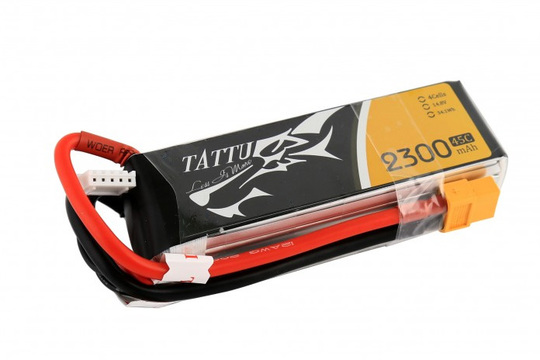 Lipo 2300mAh 14.8V 45C 4S - Tattu