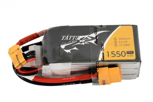 Lipo 1550mAh 11.1V 75C 3S - Tattu