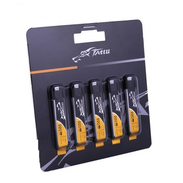 Pack de 5 lipos 220 mAh 45C 1S (Molex / MX Eflite ) Tattu