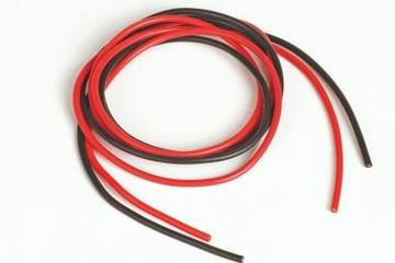 Cable siliconé AWG18 - 0,81² rouge & noir (2x1m)
