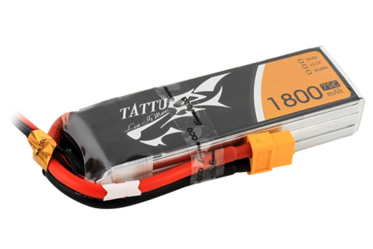 Lipo 1800mAh 11.1V 75C 3S Tattu