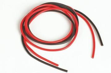 Cable siliconé AWG20 - 0,5² rouge & noir (2x1m)