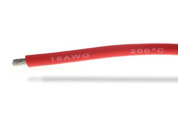 Cable 16AWG Rouge (1.32mm²) silicone super souple - 1m