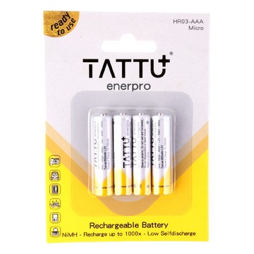 Batterie AAA NiMH Tattu - 1.2V 800 mAh x4