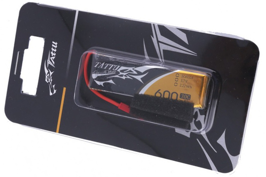 Lipo 600 mAh 30C 1S  (JST) Tattu