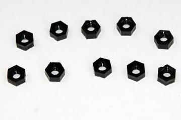 Ecrou nylon noir M3 (X10)