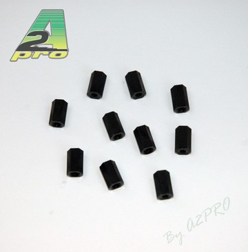 Entretoise nylon noir femelle-femelle M3x10 (10pcs)