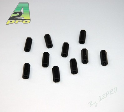 Entretoise nylon noir femelle-femelle M3x15 (10pcs)