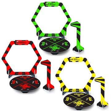 3 Gates + 3 Flags + 3 Bases pour nano RACER FPV (jaune, vert et rouge)