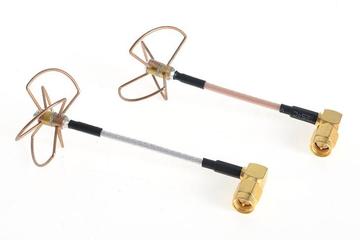 Set d'antennes FPV 5.8Ghz 3 lobes TX et 4 lobes TX/RX - Connecteur 20610