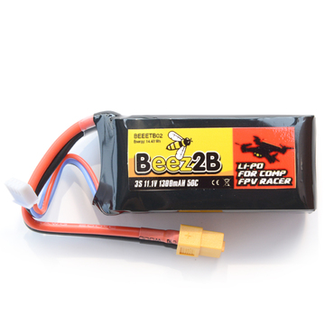 Batterie Lipo 3S 11.1v 1300mAh 50C pour eTurbine TB250 & FPV racer