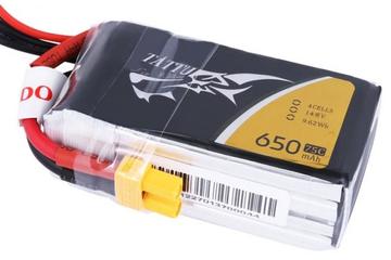 Lipo 650mAh 14.8V 75C 4S Tattu