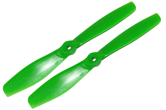 Hélices 1/2 Bullnose fiber SF 6x4,5 push propeller Green Gemfan (x2)