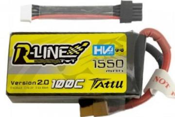 R-Line 1550mAh HV 100C 4S 15.2V Tattu avec prise équilibrage détachable