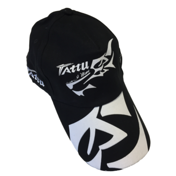 Casquette Tattu noire et motif blanc